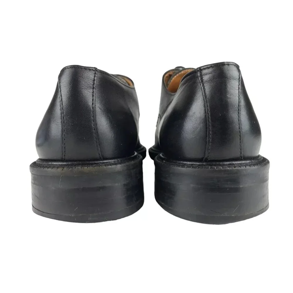 BrassBoot Mens Black 93687-01-SY Round Toe Lace Up Oxford‎ Dress Shoes Size 9.5